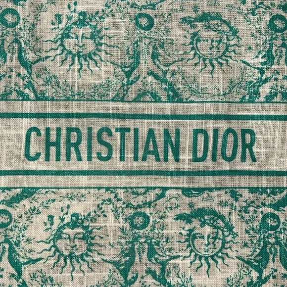 Christian Dior Dioriviera Aquamarine Cloth Linen Tote Bag - Picture 2 of 12
